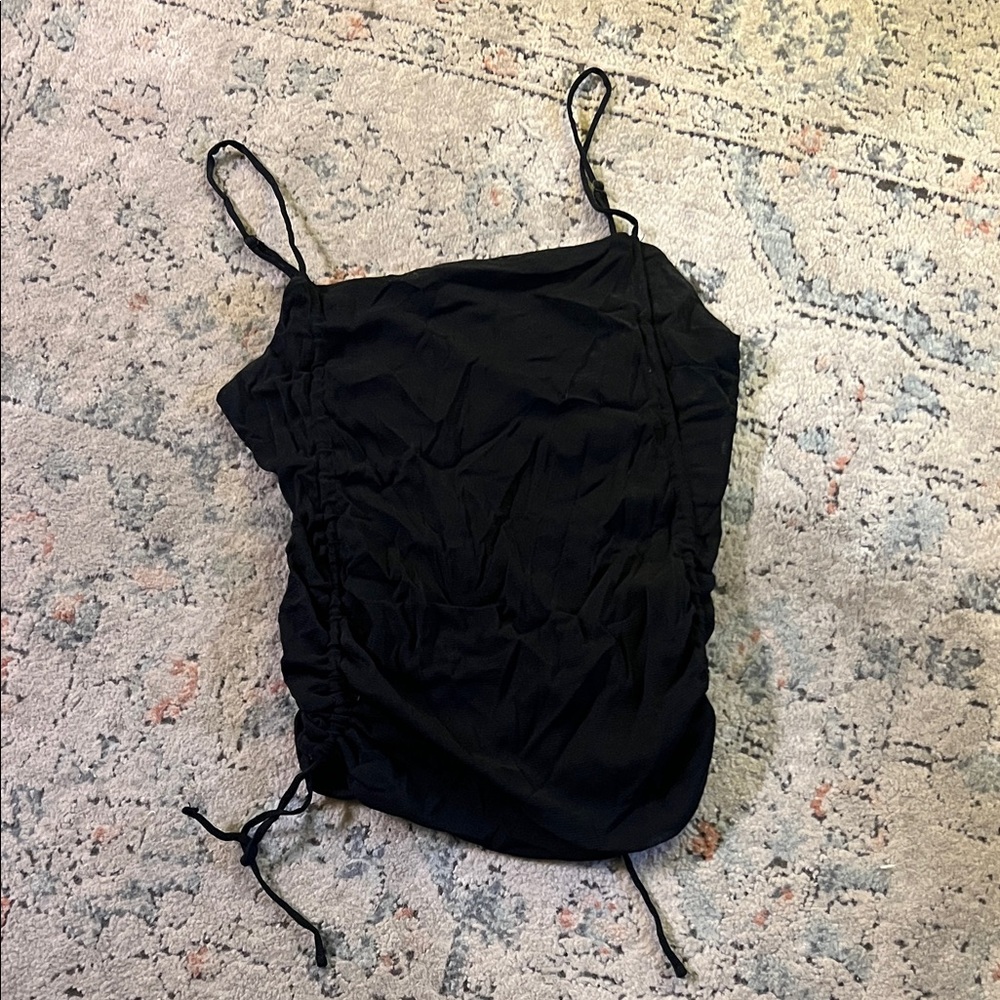 Urban Outfitters Black Ruched Camisole